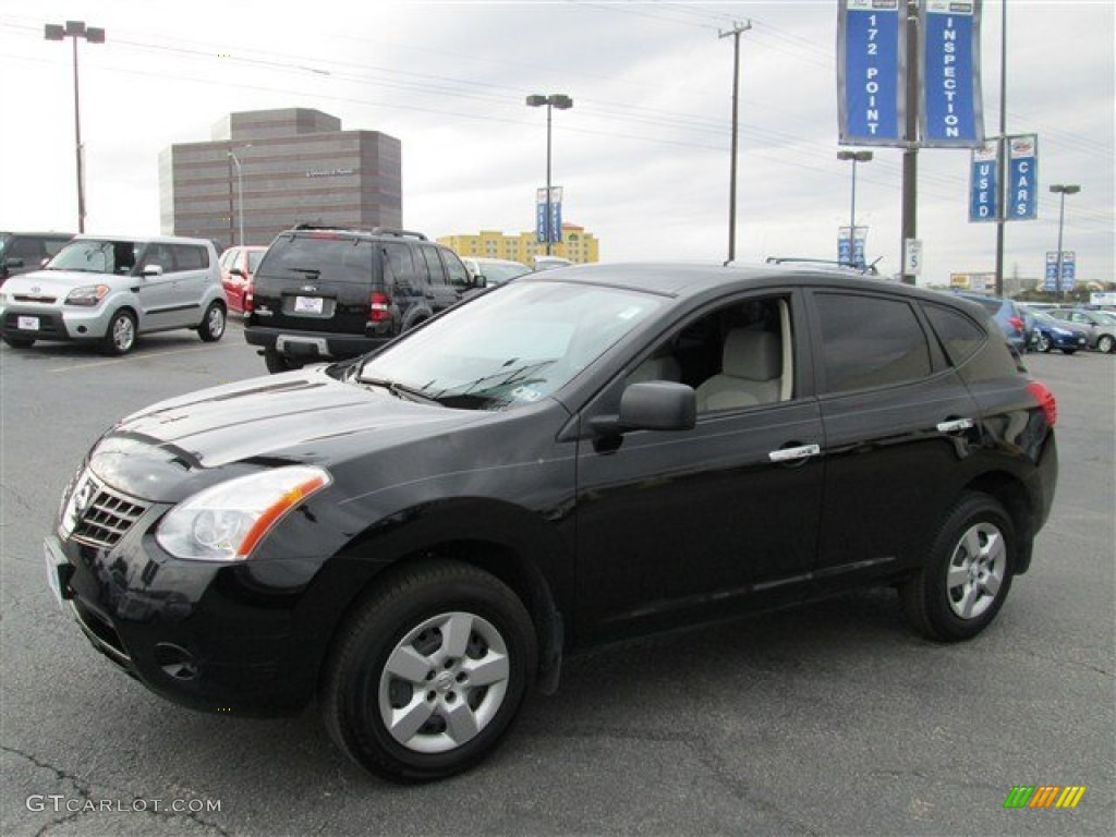 Wicked Black 2010 Nissan Rogue S Exterior Photo #77455221