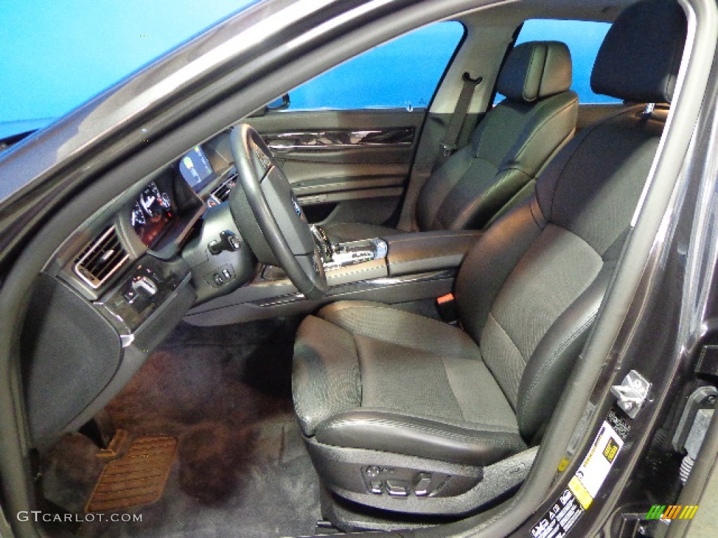Black Nappa Leather Interior 2011 BMW 7 Series 750i xDrive Sedan Photo #77455796