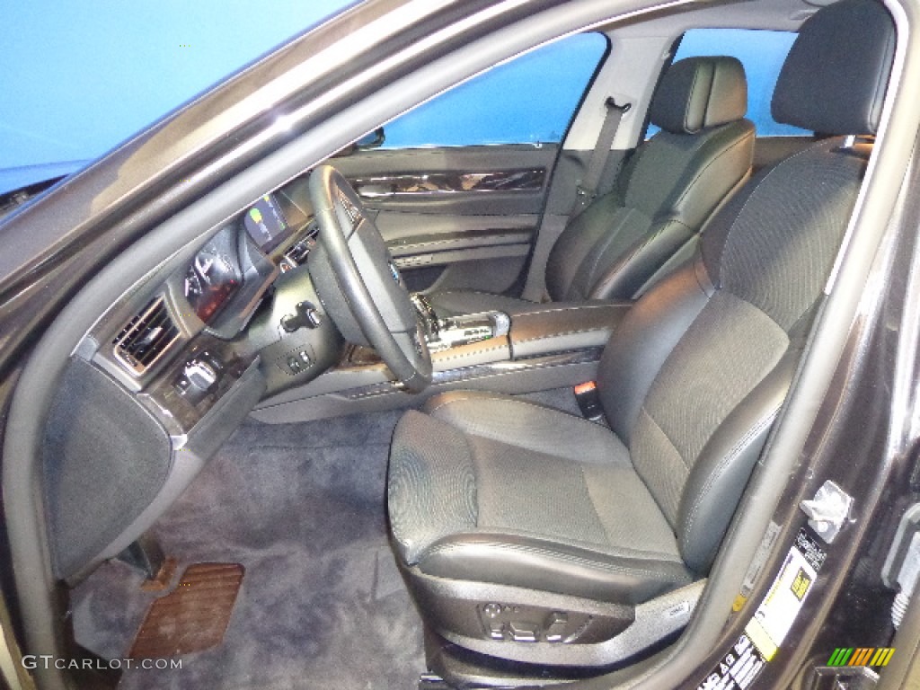 Black Nappa Leather Interior 2011 BMW 7 Series 750i xDrive Sedan Photo #77455828