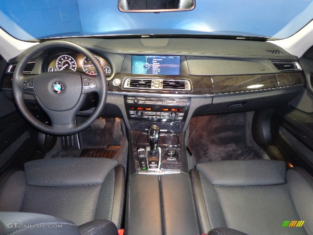 2011 BMW 7 Series 750i xDrive Sedan Black Nappa Leather Dashboard Photo #77455878