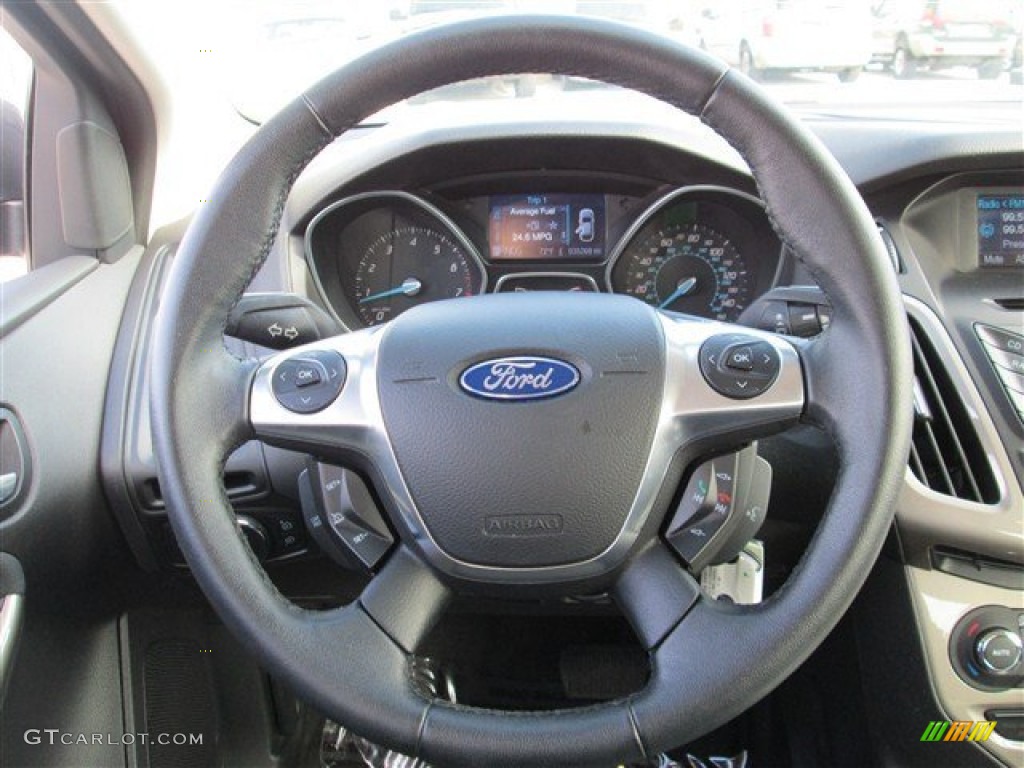 2012 Focus SEL Sedan - Sterling Grey Metallic / Charcoal Black photo #13