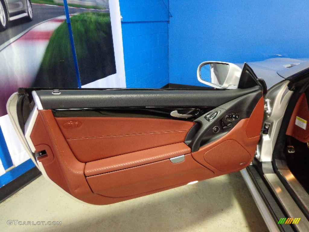 2009 Mercedes-Benz SL 550 Silver Arrow Edition Roadster Red Door Panel Photo #77457070