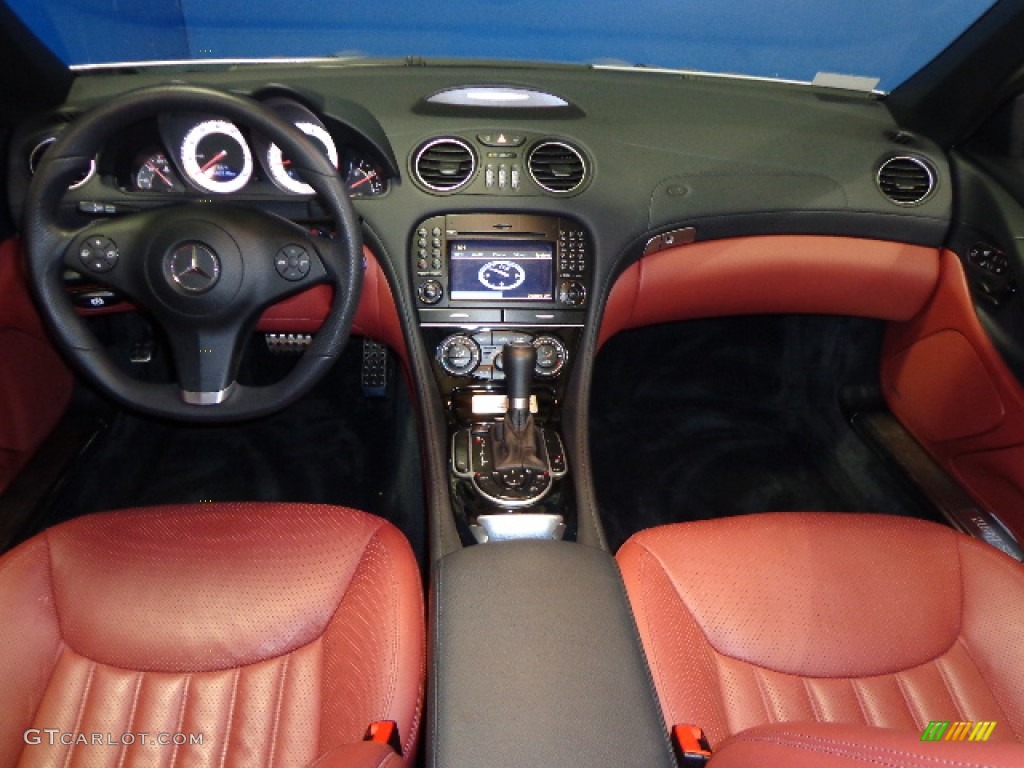 2009 Mercedes-Benz SL 550 Silver Arrow Edition Roadster Red Dashboard Photo #77457156