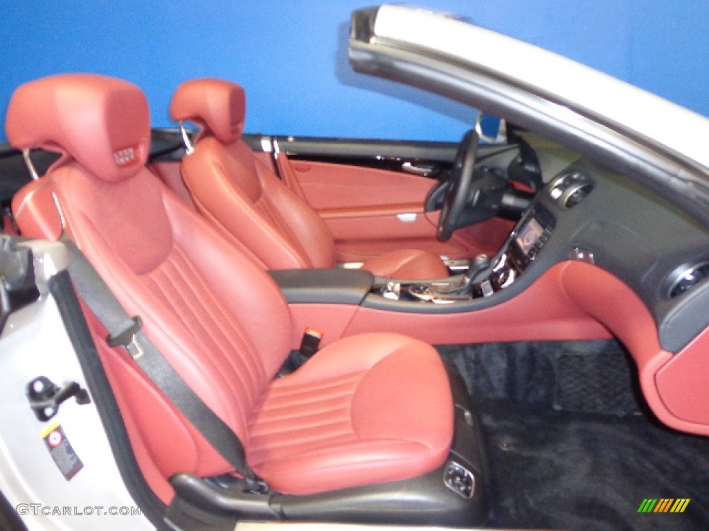 Red Interior 2009 Mercedes-Benz SL 550 Silver Arrow Edition Roadster Photo #77457528
