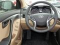 Beige 2013 Hyundai Elantra Limited Steering Wheel