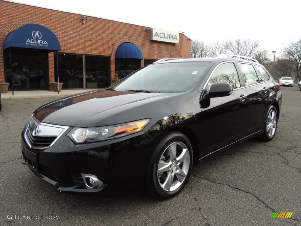 2012 TSX Sport Wagon - Crystal Black Pearl / Ebony photo #1