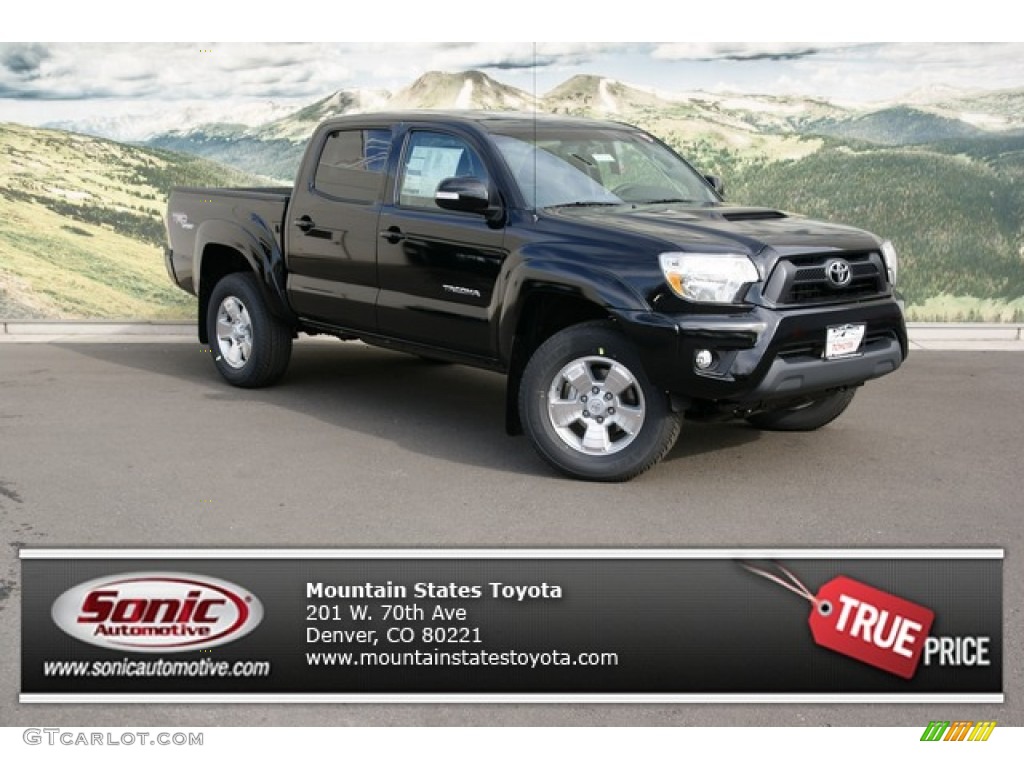 2013 Tacoma V6 TRD Sport Double Cab 4x4 - Black / Graphite photo #1