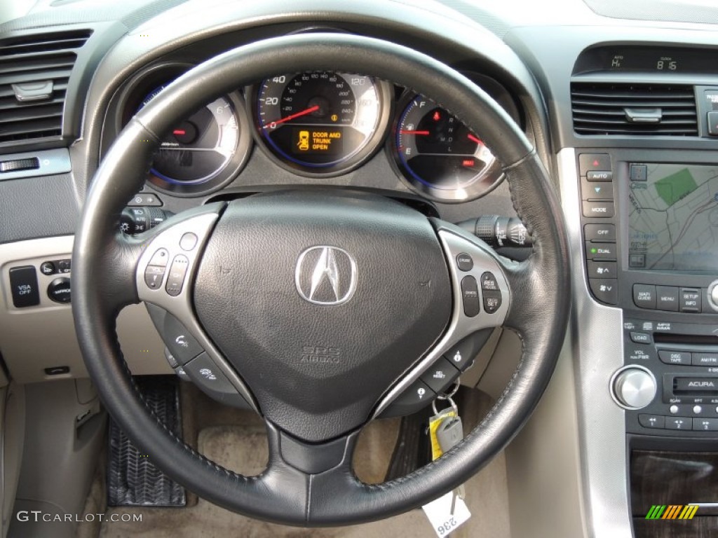 2007 Acura TL 3.2 Parchment Steering Wheel Photo #77461251