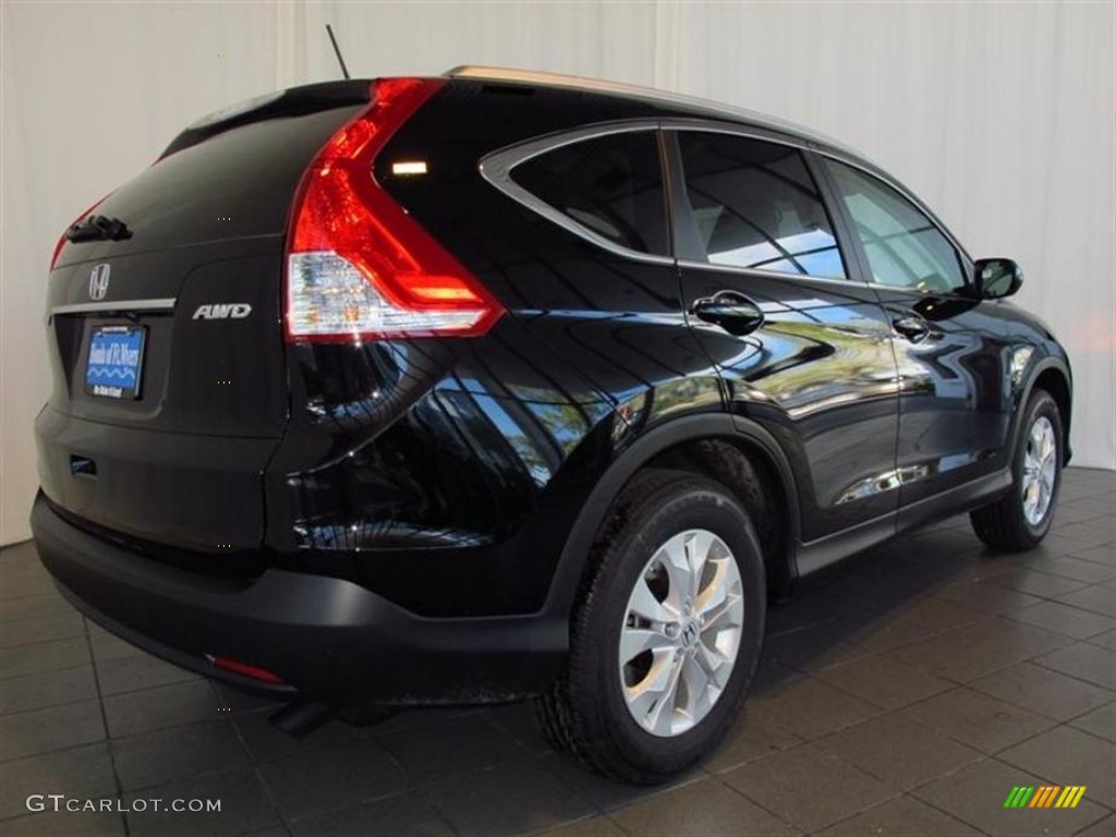 2013 CR-V EX-L AWD - Crystal Black Pearl / Black photo #3