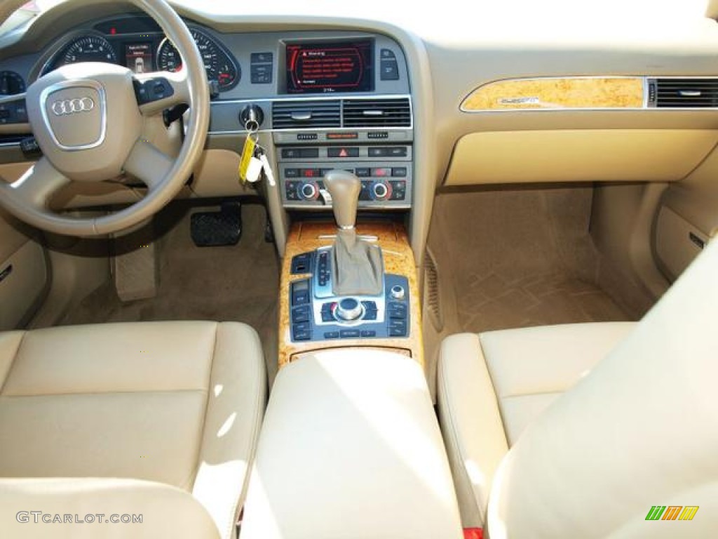 2006 Audi A6 4.2 quattro Sedan Beige Dashboard Photo #77465541