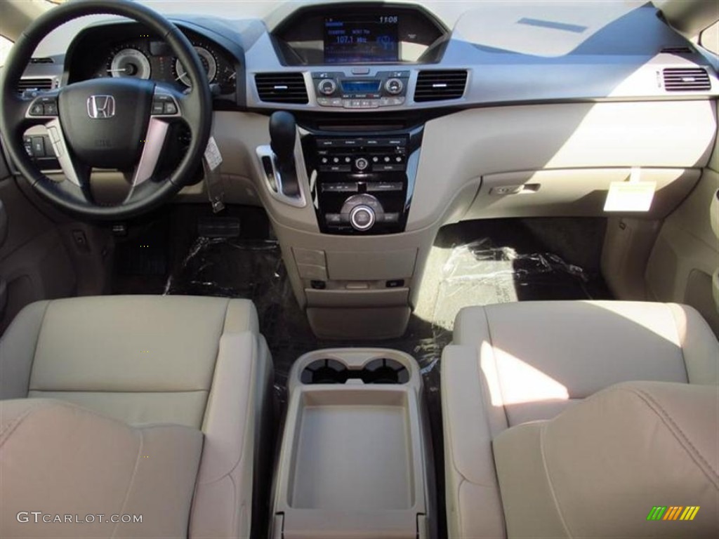 2013 Honda Odyssey EX-L Beige Dashboard Photo #77465580