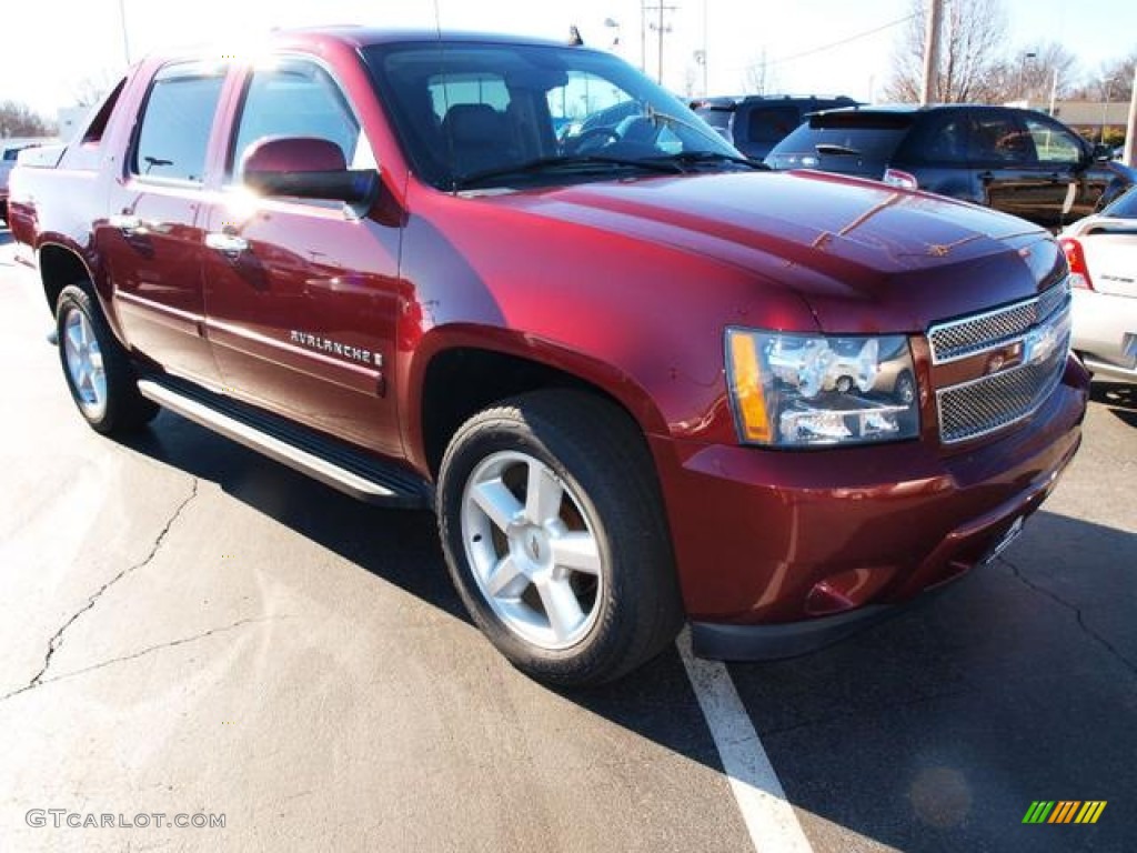 2008 Avalanche LTZ 4x4 - Deep Ruby Red Metallic / Ebony photo #2