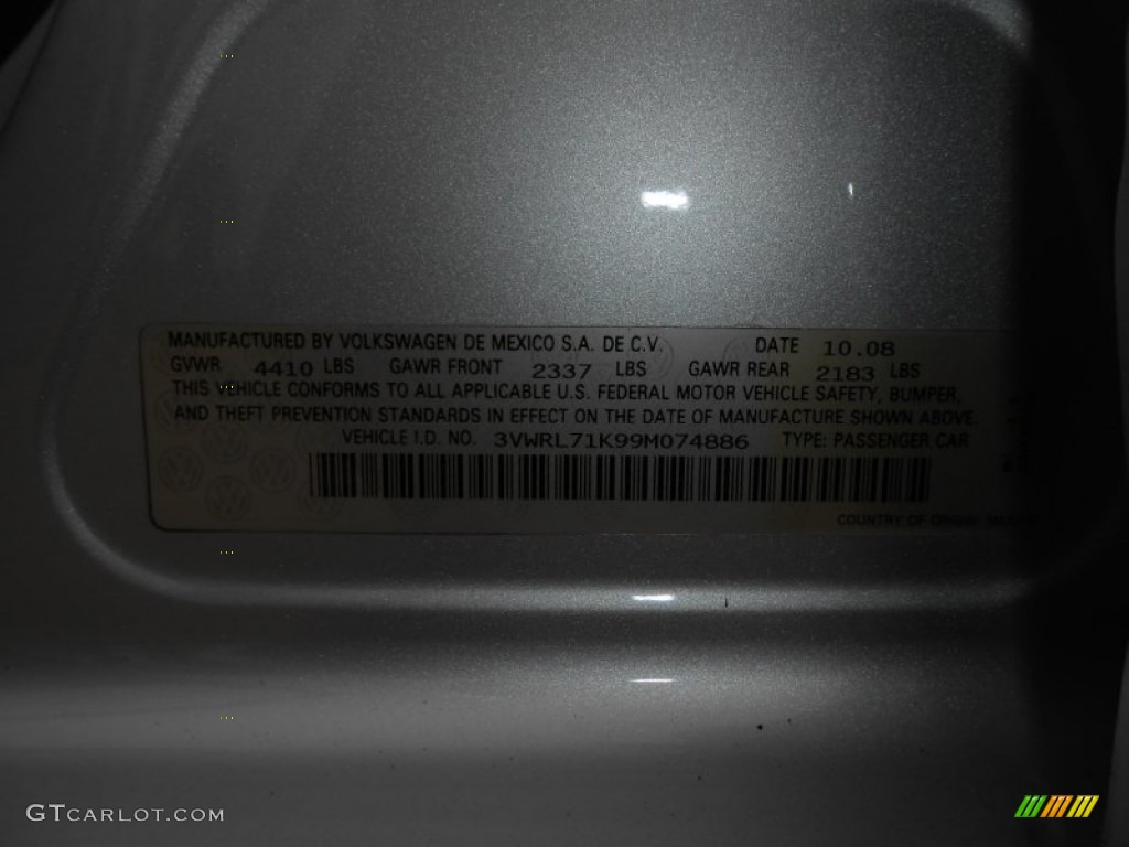 2009 Jetta TDI Sedan - Reflex Silver Metallic / Art Grey photo #36
