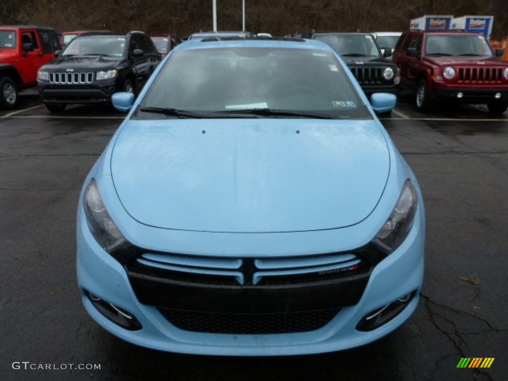 2013 Dart Rallye - Laguna Blue / Black/Light Diesel Gray photo #8