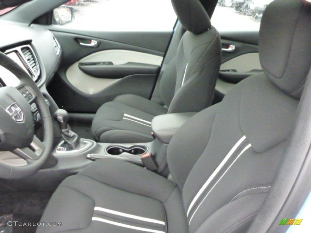Black/Light Diesel Gray Interior 2013 Dodge Dart Rallye Photo #77468169