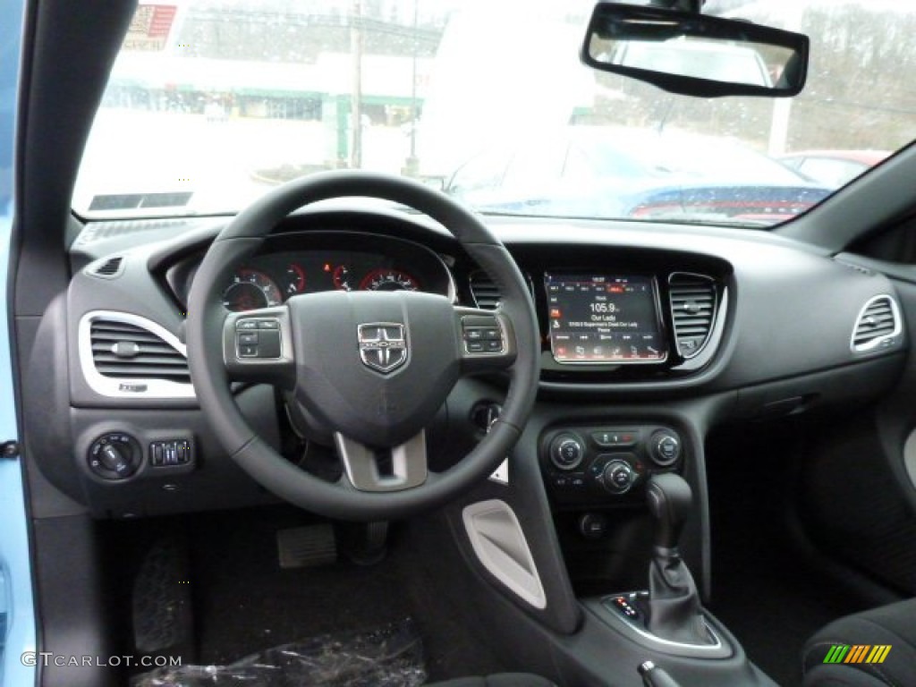 2013 Dodge Dart Rallye Black/Light Diesel Gray Dashboard Photo #77468210