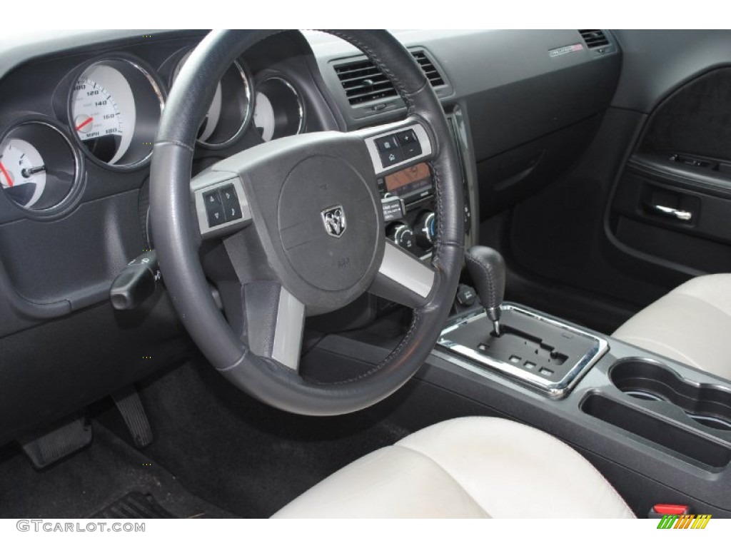 Pearl White Leather Interior 2010 Dodge Challenger SRT8 Furious Fuchsia Edition Photo #77468475