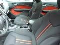 Black/Ruby Red 2013 Dodge Dart Rallye Interior Color