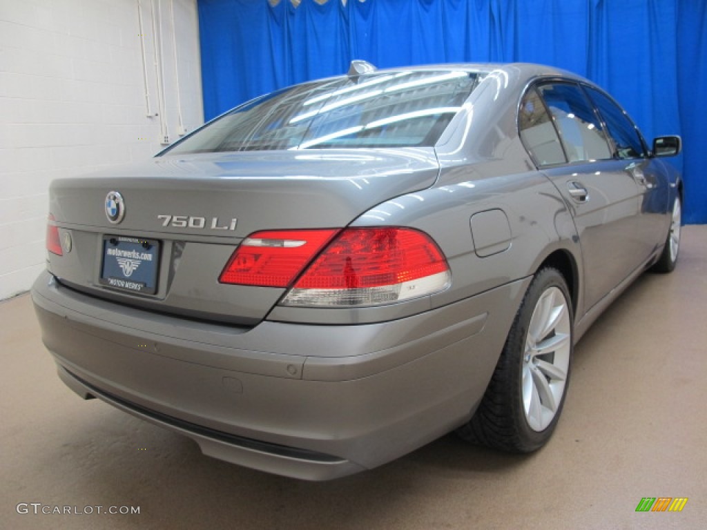 2008 7 Series 750Li Sedan - Sterling Grey Metallic / Black photo #7