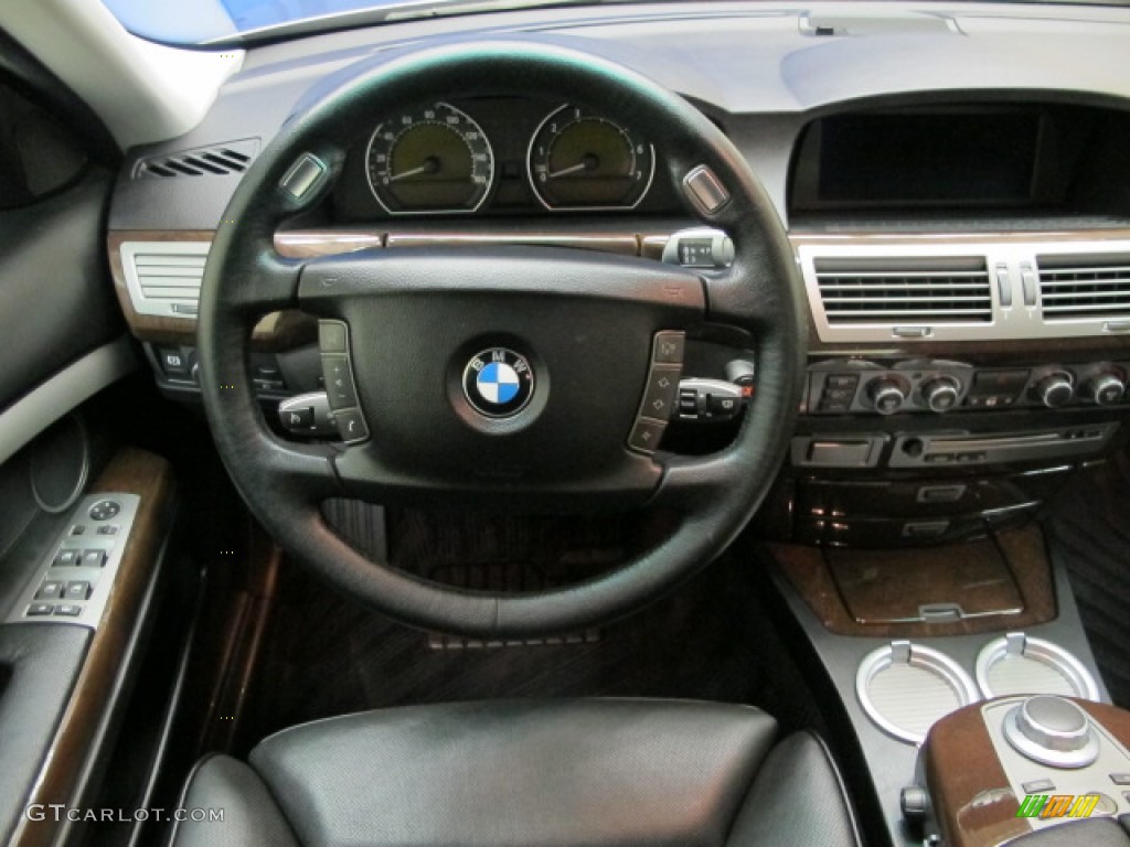 2008 BMW 7 Series 750Li Sedan Black Dashboard Photo #77468811