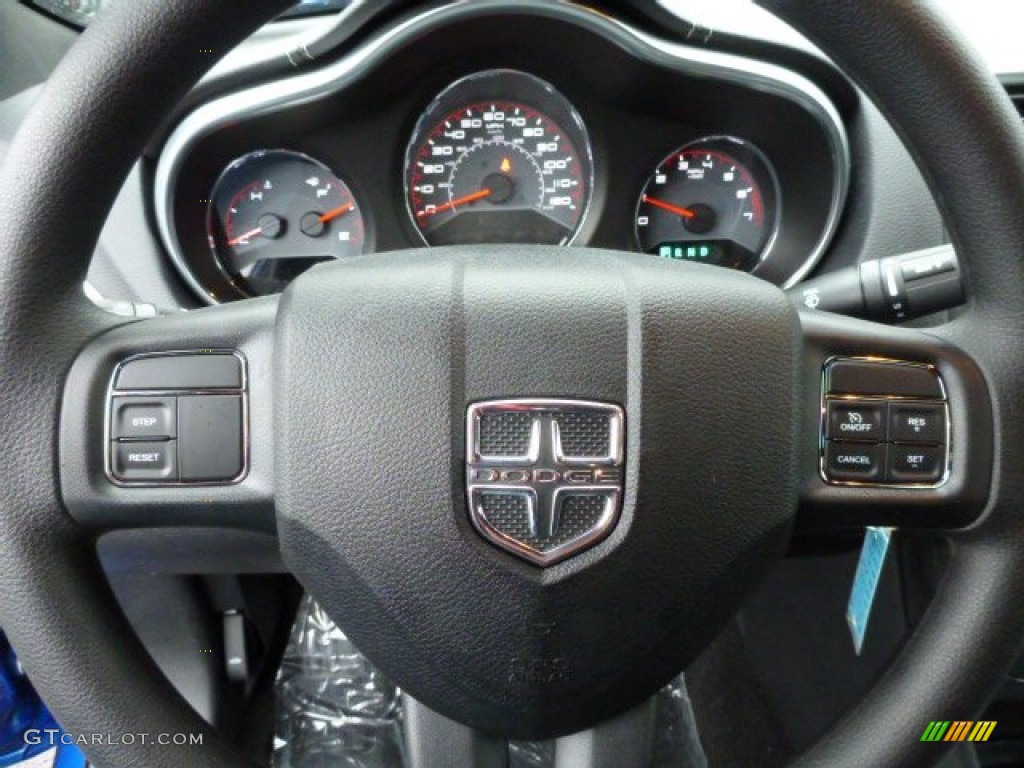 2013 Dodge Avenger SE Black Steering Wheel Photo #77468938