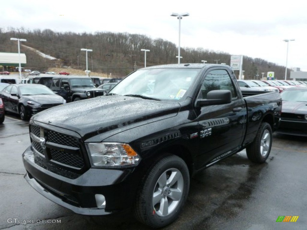 Black 2013 Ram 1500 Express Regular Cab 4x4 Exterior Photo #77469243