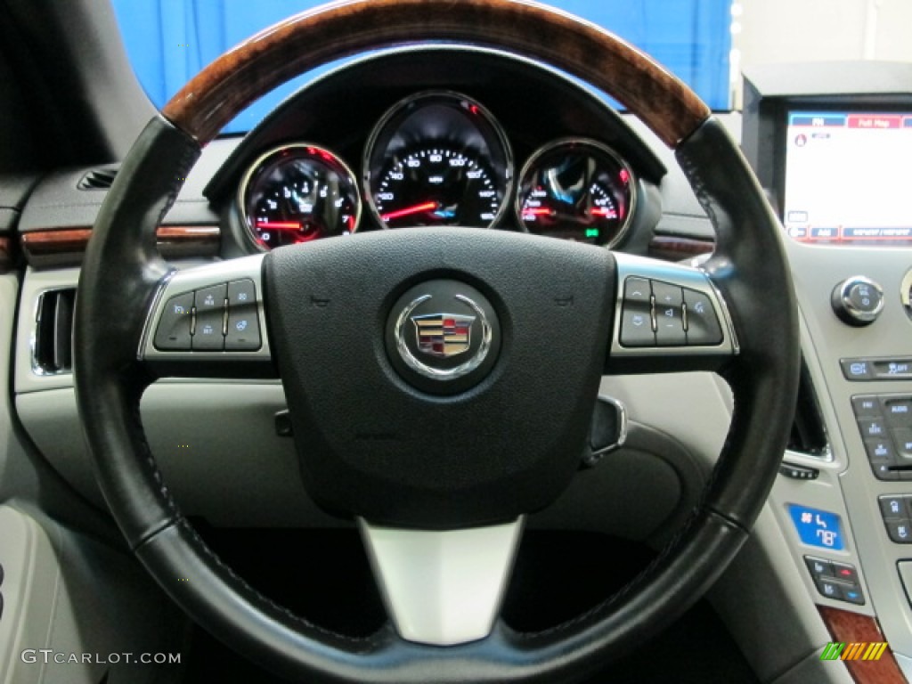 2012 Cadillac CTS 4 AWD Coupe Light Titanium/Ebony Steering Wheel Photo #77469531