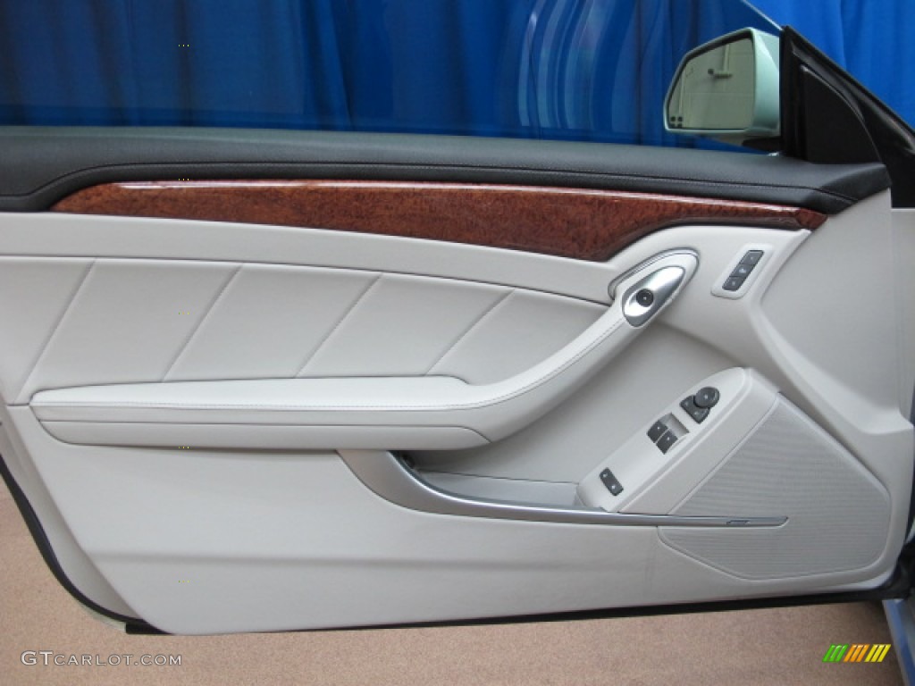 2012 Cadillac CTS 4 AWD Coupe Light Titanium/Ebony Door Panel Photo #77469615