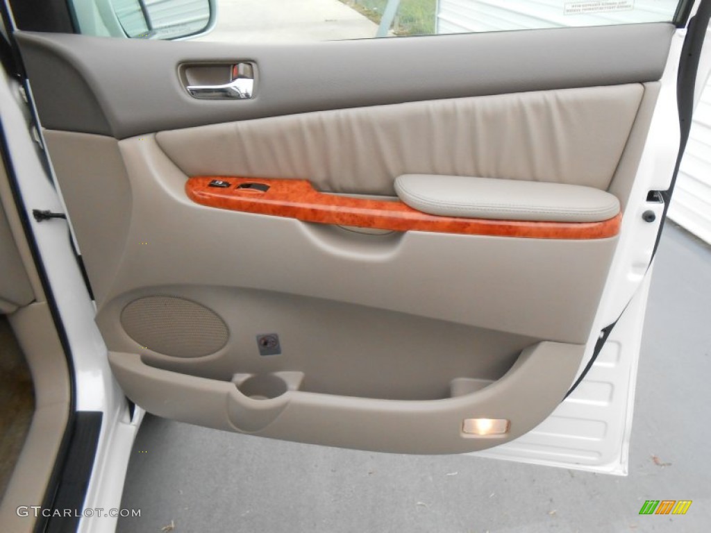 2008 Toyota Sienna XLE Stone Door Panel Photo #77469941