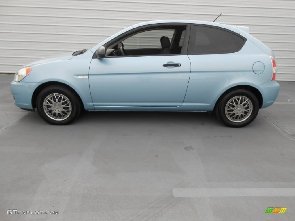 Ice Blue 2007 Hyundai Accent GS Coupe Exterior Photo #77470257