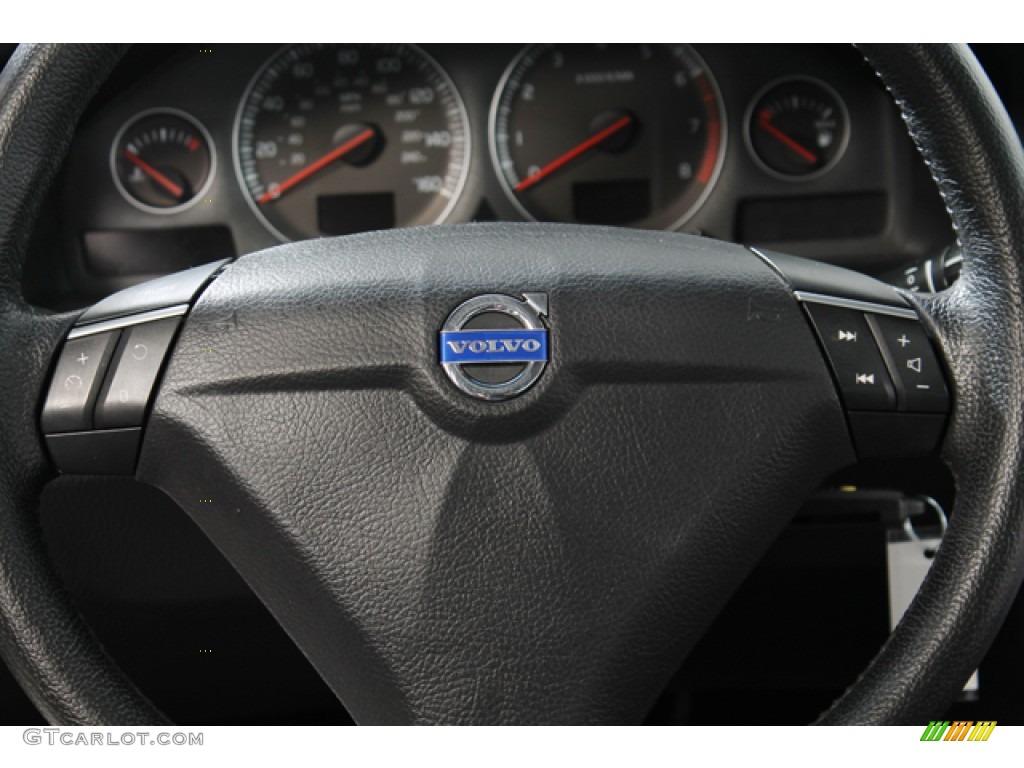 2007 Volvo S60 2.5T Graphite Steering Wheel Photo #77470610