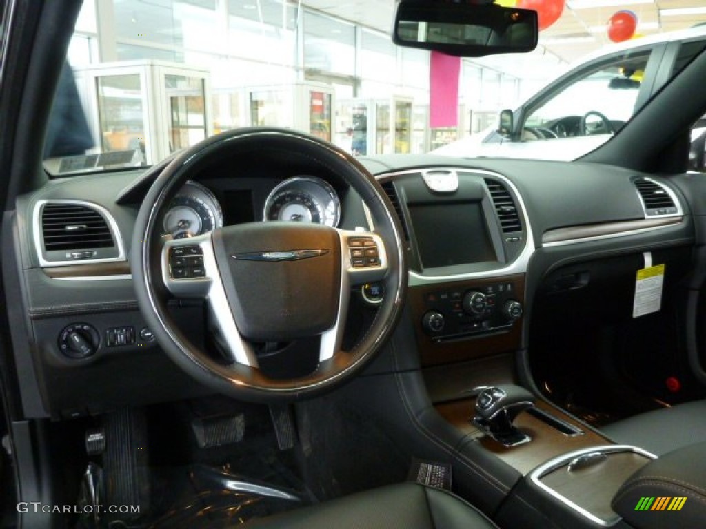 2013 Chrysler 300 C AWD John Varvatos Luxury Edition Black Dashboard Photo #77470770