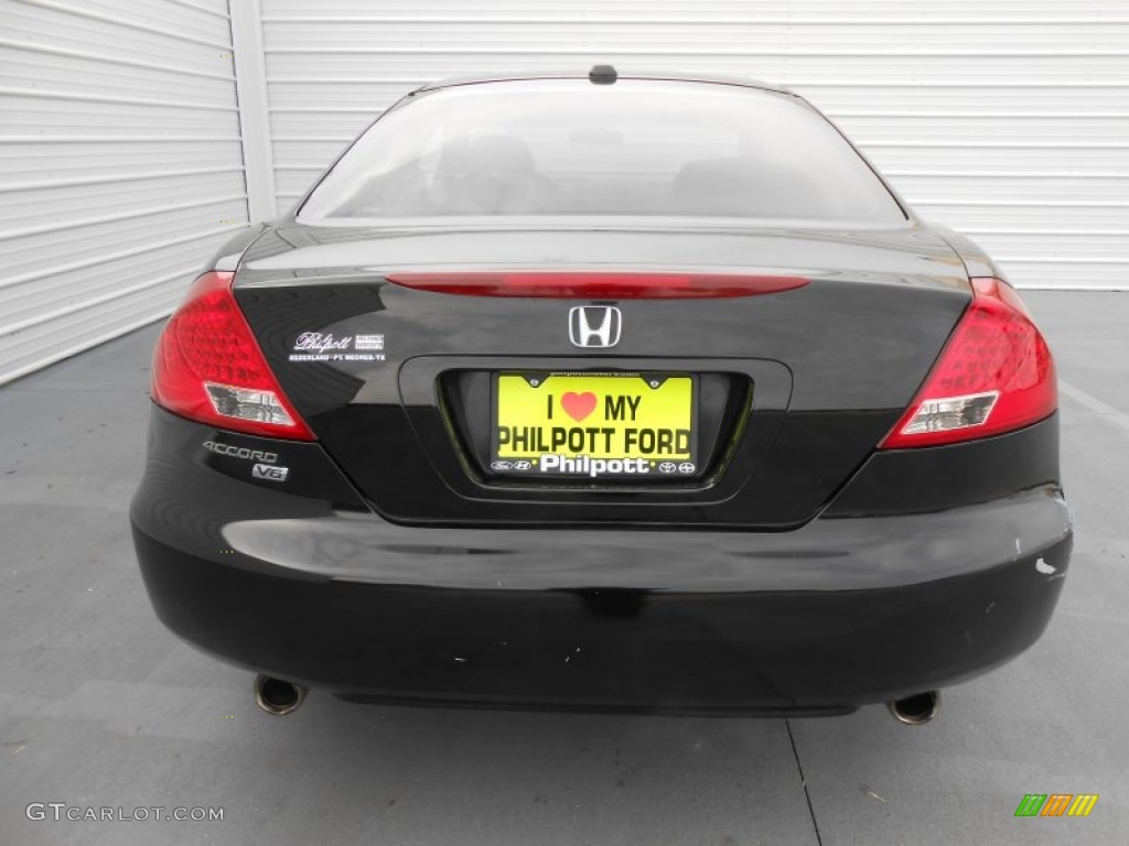 2006 Accord EX V6 Coupe - Nighthawk Black Pearl / Black photo #5