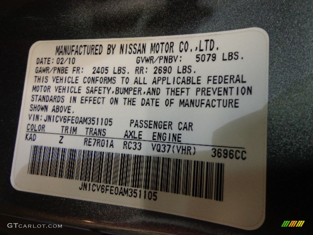 2010 Infiniti G 37 Convertible Parts Photos