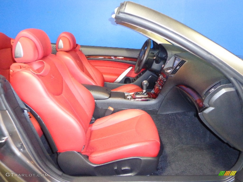 Monaco Red Interior 2010 Infiniti G 37 Convertible Photo #77472186