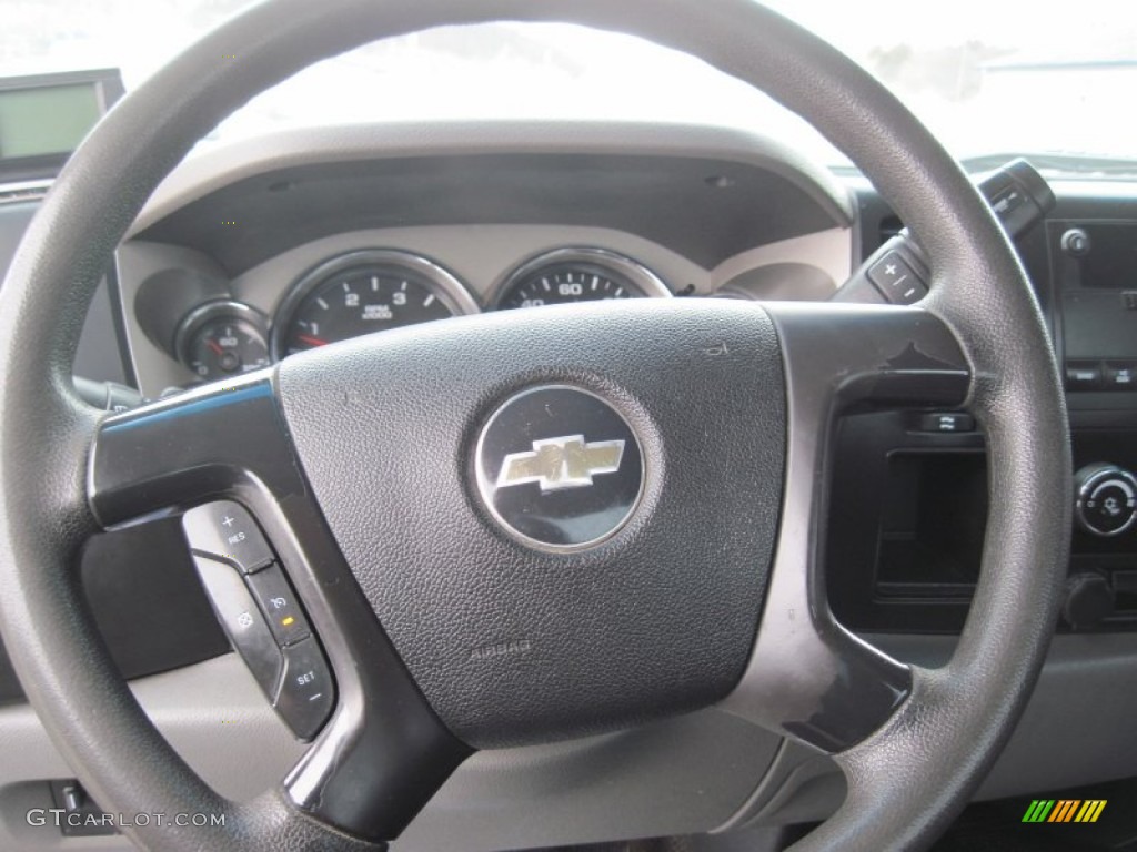 2007 Chevrolet Silverado 2500HD Work Truck Regular Cab 4x4 Dark Titanium Steering Wheel Photo #77475425