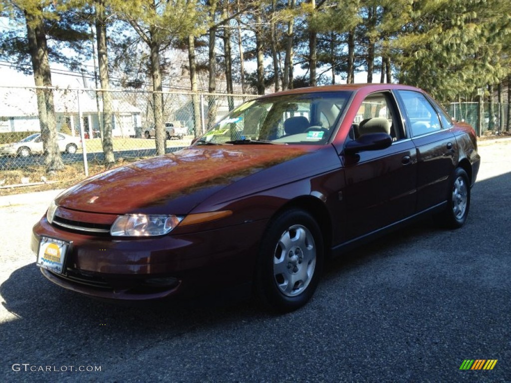 2000 L Series LS2 Sedan - Dark Red / Gray photo #1