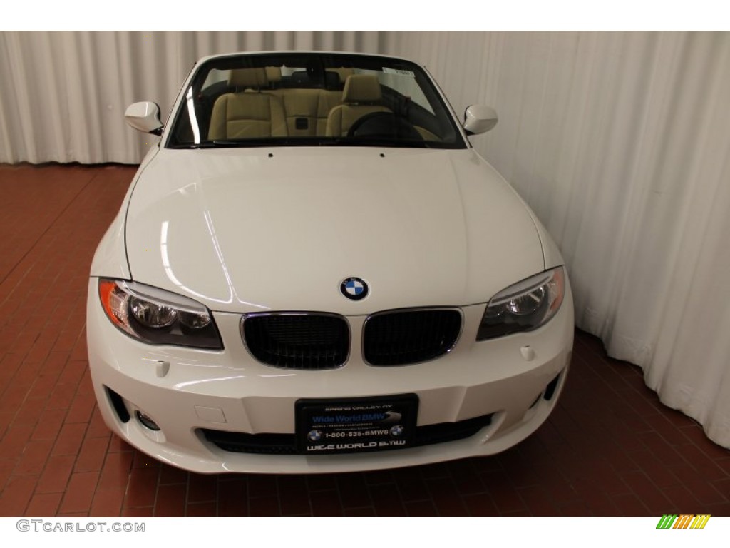 2013 1 Series 128i Convertible - Alpine White / Savanna Beige photo #1