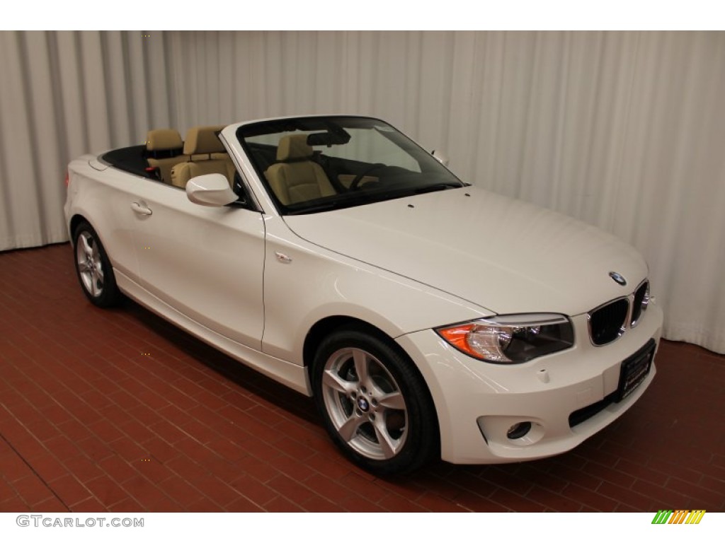 2013 1 Series 128i Convertible - Alpine White / Savanna Beige photo #2