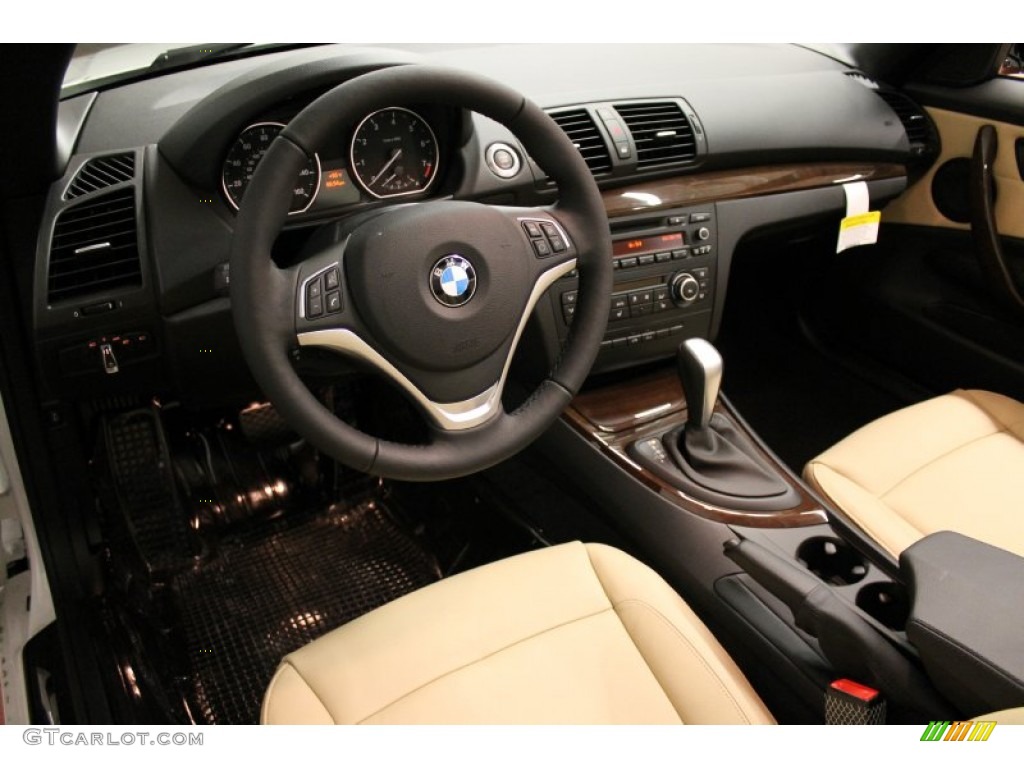 Savanna Beige Interior 2013 BMW 1 Series 128i Convertible Photo #77475910