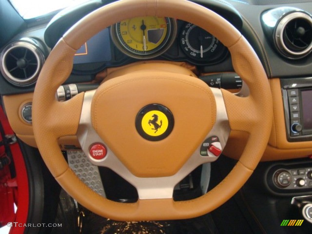 2011 Ferrari California Standard California Model Cuoio Steering Wheel Photo #77478618