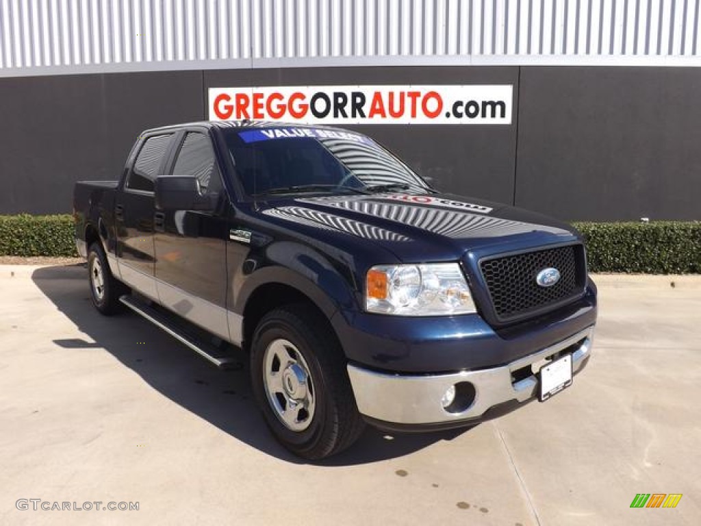 2006 F150 XLT SuperCrew - True Blue Metallic / Medium/Dark Flint photo #1