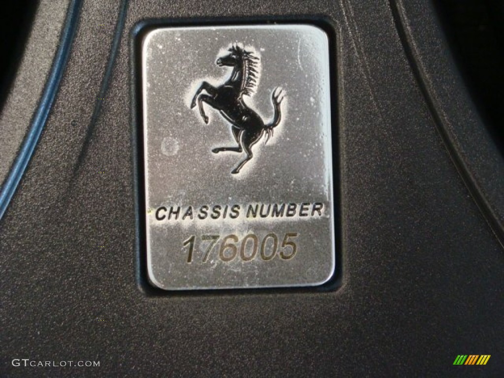 2010 Ferrari California Standard California Model Info Tag Photos
