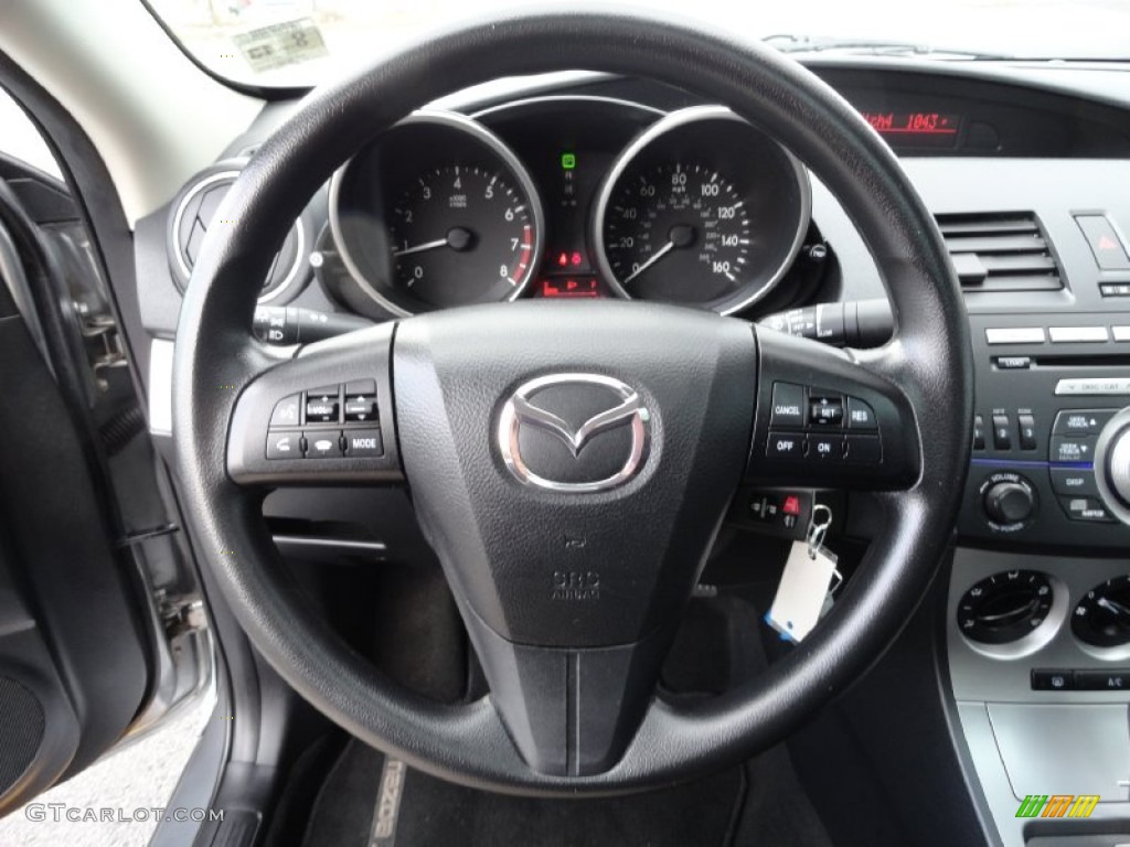 2010 Mazda MAZDA3 i Touring 4 Door Black Steering Wheel Photo #77480150