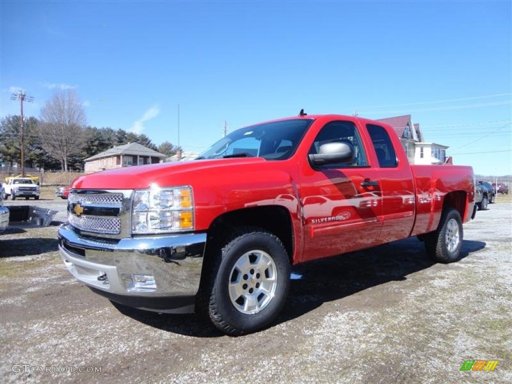 2013 Silverado 1500 LT Extended Cab 4x4 - Victory Red / Ebony photo #3