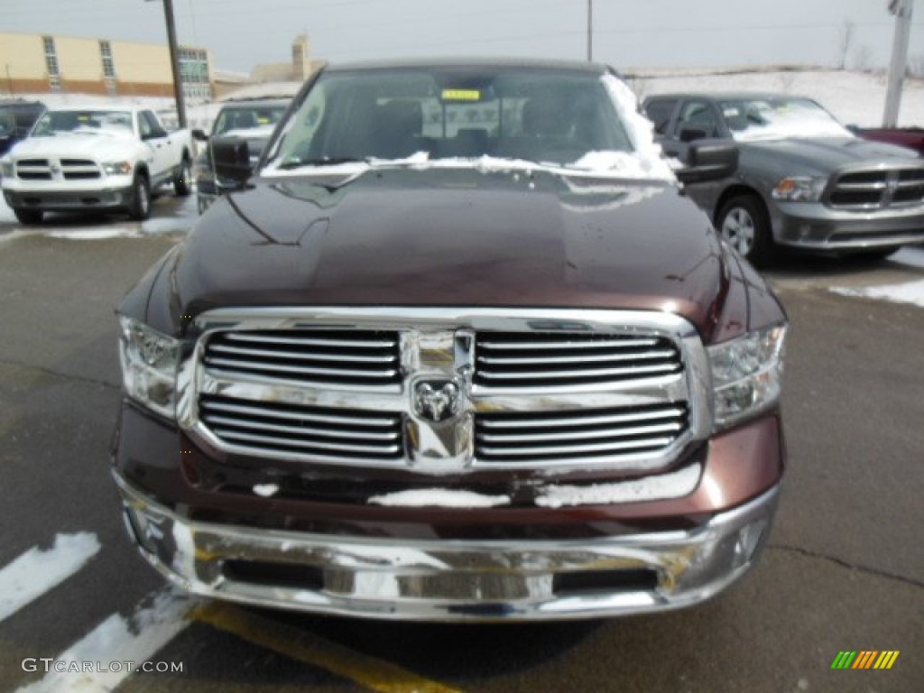 2013 1500 Big Horn Crew Cab 4x4 - Western Brown Pearl / Canyon Brown/Light Frost Beige photo #3