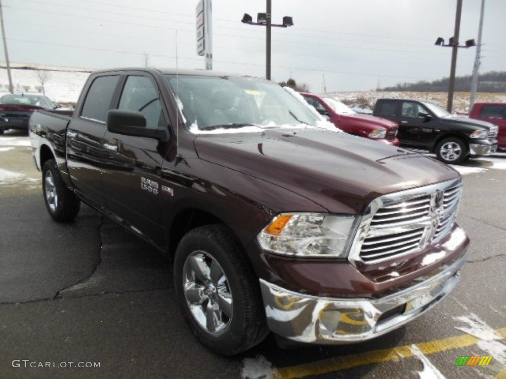 2013 1500 Big Horn Crew Cab 4x4 - Western Brown Pearl / Canyon Brown/Light Frost Beige photo #4