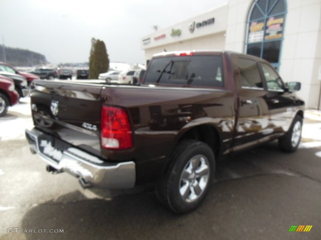 2013 1500 Big Horn Crew Cab 4x4 - Western Brown Pearl / Canyon Brown/Light Frost Beige photo #6