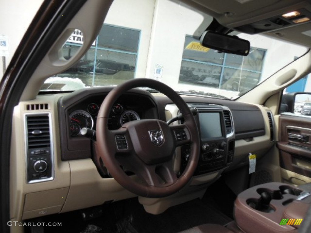 2013 1500 Big Horn Crew Cab 4x4 - Western Brown Pearl / Canyon Brown/Light Frost Beige photo #10