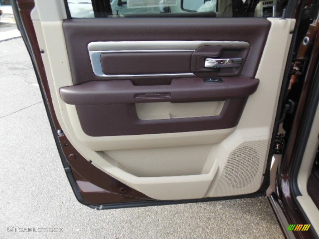 2013 1500 Big Horn Crew Cab 4x4 - Western Brown Pearl / Canyon Brown/Light Frost Beige photo #14